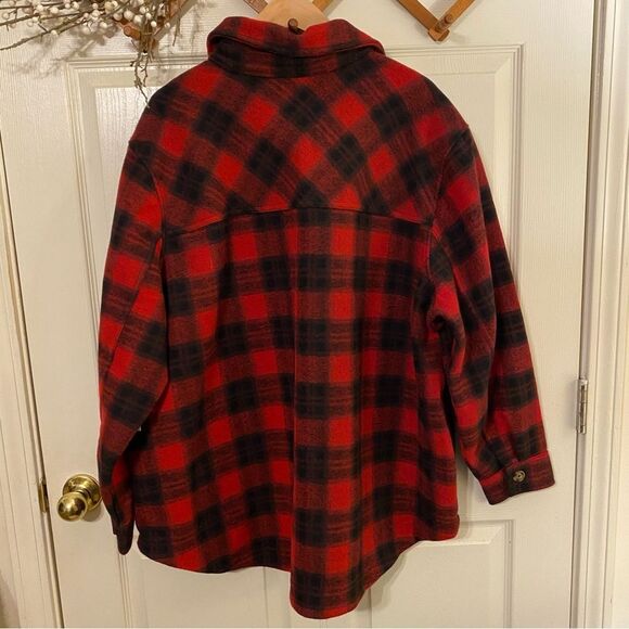 Terra & Sky Red and Black Plaid Jacket - Picture 7 of 8